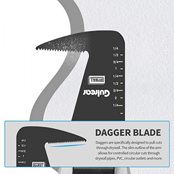 진동 도구용 건식 벽체 블레이드 5팩, 진동 도구 건식 벽체 잽 톱 블레이드 맞춤 Fein 멀티마스터 포터 케이블 Bosch Ryobi Dewalt Milwaukee Rockwell 진동 도구 블레이드