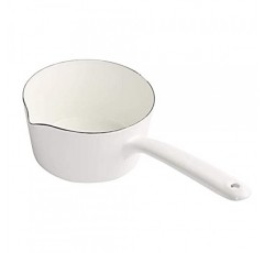 CALIDAKA 1.2L 에나멜 우유 팬, 미니 버터 워머, 쏟아지는 주둥이가 있는 에나멜웨어 소스팬 팬, 붙지 않는 에나멜 우유 냄비, 유도 전기 가스 스토브용 에나멜 녹는 냄비