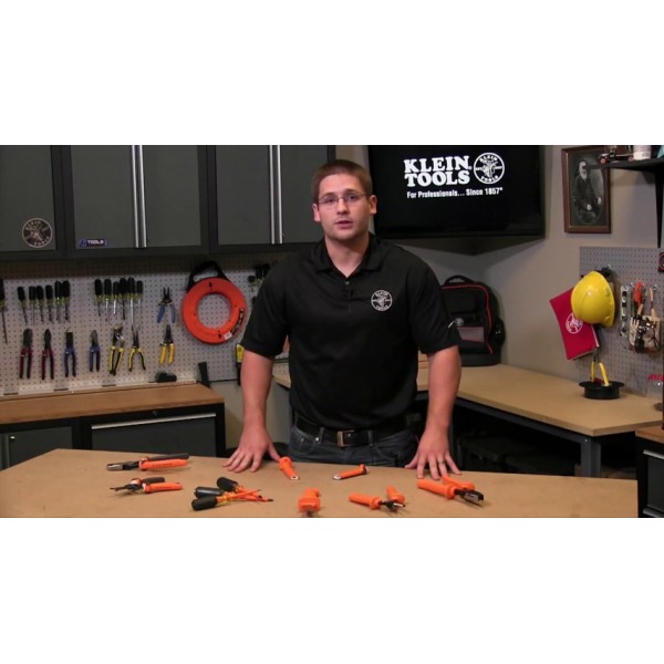 Klein Tools D2000-28-INS 플라이어, 1000V 정격 그립이 있는 절연 대각선 절단 플라이어, 고강도 고레버리지 커터, 8인치