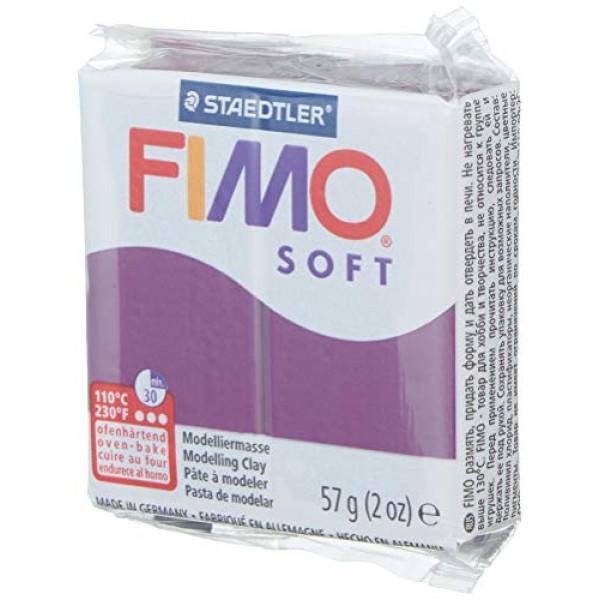 Staedtler FIMO 소프트 폴리머 클레이 - 주얼리, 조각, 공예, 로얄 바이올렛 8020-66용 오븐 베이킹 클레이