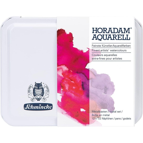 Schmincke Horadam - 금속 상자 .Landscape. Malkit 12 하프 팬