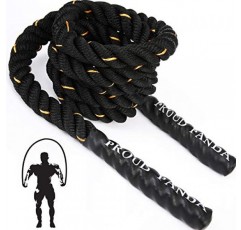 피트니스 2LB/3LB/5LB용 무거운 줄넘기, 남성 및 여성을 위한 가중 성인 줄넘기 운동 배틀 로프, 전체 신체 운동, 근력 및 근육 강화를 위한 체육관에서의 파워 트레이닝