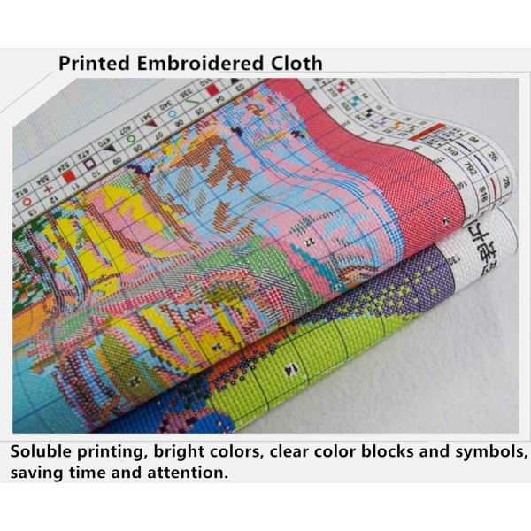 Captaincrafts Hot New Arrivals DIY 아트 크로스 스티치 키트 바느질 패턴 크로스 스티치 자수 키트 - Colorful Harbor STAMPED