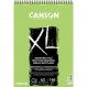 CANSON XL 재활용 도면 160gsm A3 용지, 미세한 벌집결, 나선형 패드 짧은 면, 흰색 시트 50장, 전문 예술가 및 일러스트레이터에 적합