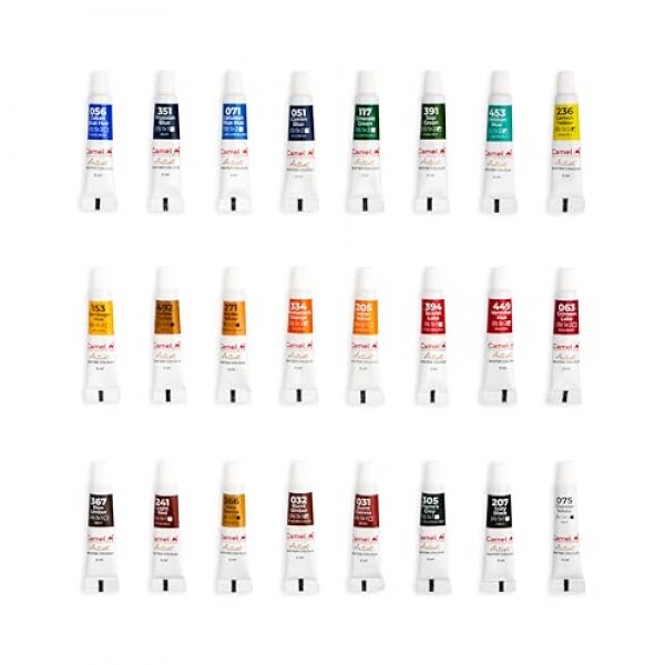 Camlin Kokuyo 아티스트 5ml 워터 컬러 튜브 - 24가지 음영(멀티 컬러)