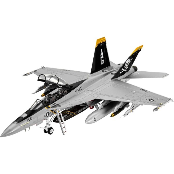 Revell F/A-18 Super Hornet 모델 키트 I 전투기의 상세한 복제본 I 데칼 버전 2개 I 97개의 부품이 포함된 1:72 스케일 I 숙련된 모델 제작자와 초보자에게 적합 I 전투기
