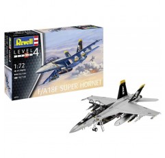 Revell F/A-18 Super Hornet 모델 키트 I 전투기의 상세한 복제본 I 데칼 버전 2개 I 97개의 부품이 포함된 1:72 스케일 I 숙련된 모델 제작자와 초보자에게 적합 I 전투기