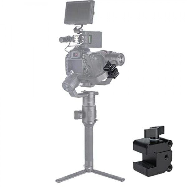 NICEYRIG 짐벌 카운터웨이트 마운트, DJI RS 3/RS 3 Pro/RS2/RSC2/Ronin S/SC 및 Zhiyun 크레인 시리즈 - 323용 BMPCC 4K 6K Pro 중측면 카메라용 조정 가능한 입 장착 클램프