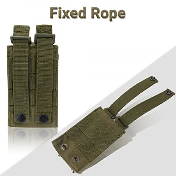 2 팩 라디오 케이스 라디오 홀더 Molle 전술 라디오 홀스터 Baofeng UV-5R F8HP UV-5R GT-3 UV-82 용 군용 헤비 듀티 라디오 파우치 백 양방향 워키 토키 가방 팩/더플과 호환 가능