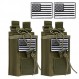 2 팩 라디오 케이스 라디오 홀더 Molle 전술 라디오 홀스터 Baofeng UV-5R F8HP UV-5R GT-3 UV-82 용 군용 헤비 듀티 라디오 파우치 백 양방향 워키 토키 가방 팩/더플과 호환 가능