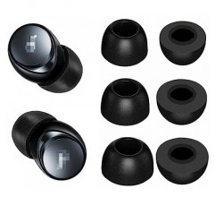 Soundcore Space A40 폼 이어 팁과 호환되는 JNSA, Anker Space A40의 Soundcore용 소음 제거 메모리 폼 이어 팁 교체, S/M/L 3 사이즈 3쌍, 검정색(2143PB)