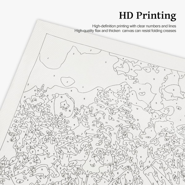Bougimal Paint by Numbers Adult Landscape Without Frame 브러쉬 및 아크릴 페인트 포함 - 40 x 50 cm, 에펠 탑 판타지 파리 프레임 없음