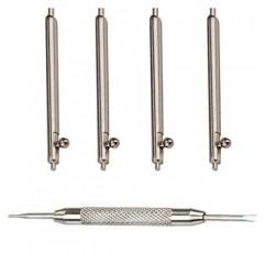 20mm 퀵 릴리스 스프링 바 시계 핀 및 갤럭시 워치 4/4 클래식/액티브 2 44mm 40mm 핀, 20mm 스테인레스 스틸 시계 핀 4개 직경 1.5mm + 스프링 바 도구 by OTOPO(20mm)