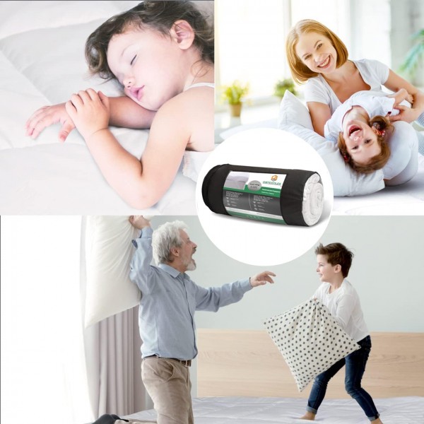 GMTextiles 극세사 토퍼 140x200cm - 4개의 미끄럼 방지 코너 플랩 포함 - 기계 세탁 가능 - 소파 베드 및 손님용 침대 Doube용 저자극성 매트리스 토퍼