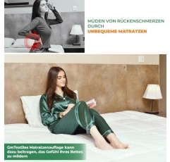 GMTextiles 극세사 토퍼 140x200cm - 4개의 미끄럼 방지 코너 플랩 포함 - 기계 세탁 가능 - 소파 베드 및 손님용 침대 Doube용 저자극성 매트리스 토퍼