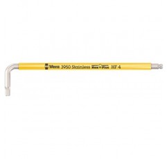 Wera - 05022694001 - L-키, 3950 SPKL 다색 HF L-키, 미터법, 스테인리스 스틸, 고정 기능 포함, 4 x 137mm(10개 팩)