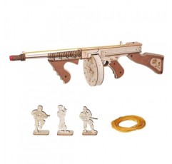 RoWood 3D 퍼즐 토미 고무 밴드 총 모델 키트 성인을위한 나무 퍼즐 나무 건물 키트 성인과 청소년을위한 독특한 선물