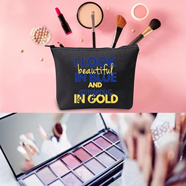 WCGXKO 시그마 감마 로 나는 파란색이 아름답고 금색 여학생 용품 선물이 화려합니다 (블루 앤 골드 블랙)