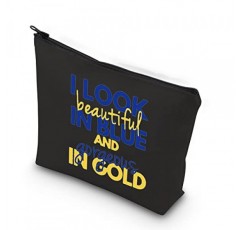 WCGXKO 시그마 감마 로 나는 파란색이 아름답고 금색 여학생 용품 선물이 화려합니다 (블루 앤 골드 블랙)