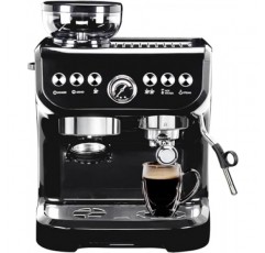 가정용 그라인더가 있는 MIROX 에스프레소 커피 메이커, 2000ML 물 탱크 및 1450w 및 ABS 하우징 콤보 커피 라떼 메이커 카푸치노 기계, 우유 거품기 라떼 마끼아또 컵푸치노