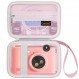 KODAK Smile+ 무선 디지털 즉석 인쇄 카메라와 호환되는 Canboc 휴대용 케이스, 메쉬 포켓형 인화지, USB 케이블, 핑크(케이스만)