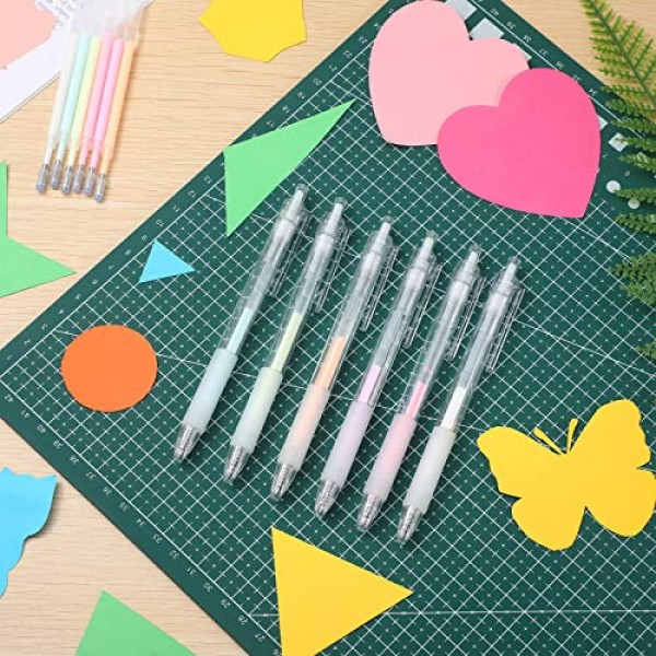 Frienda 6 조각 접착제 펜 30 리필 접착제 빠른 건조 액체 접착제 펜 스크랩북 카드 용 접착제 펜 제작 어린이 학교 공예 용품 만들기