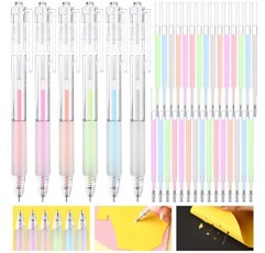 Frienda 6 조각 접착제 펜 30 리필 접착제 빠른 건조 액체 접착제 펜 스크랩북 카드 용 접착제 펜 제작 어린이 학교 공예 용품 만들기