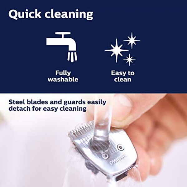 필립스 Norelco 멀티 그루머 올인원 트리머 시리즈 3000-13피스 남성용 수염, 얼굴, 코, 귀 털 트리머 및 이발기용 그루밍 키트 - 블레이드 오일 불필요, MG3740/40