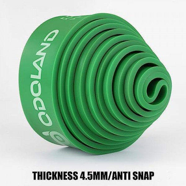 Odoland 5팩 풀업 보조 밴드, 풀업 스트랩, 도어 앵커 및 핸들이 있는 저항 밴드, 스트레치 모빌리티, 파워리프팅 및 eGuide가 포함된 추가 내구성 운동 밴드