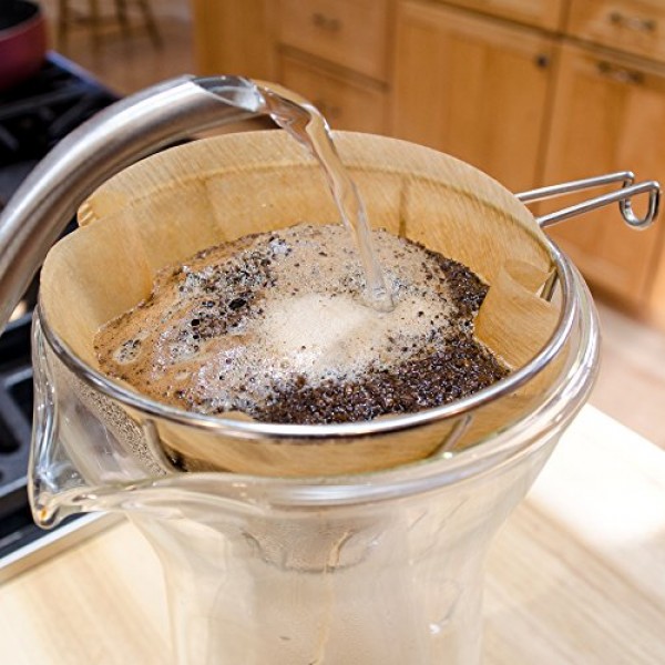 Bolio 프리미엄 표백되지 않은 대마 종이 콘 커피 필터 - 100개 - 모든 No.2 크기의 푸어 오버 커피 드리퍼와 호환 가능