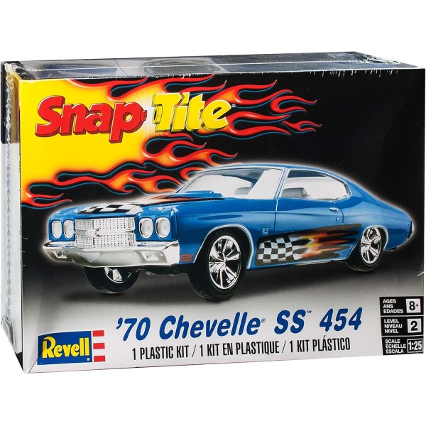 Chevrolet Chevy Chevelle SS396 Coupe Blue 2세대 1968-1972 키트 1/25 1/24 Revell 모노그램 모델 자동차(맞춤형 번호판 없음)