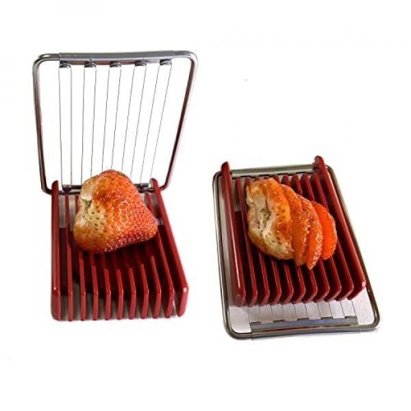 Norpro 양면 플립 N'Slice 슬라이서, 빨간색, 4.25