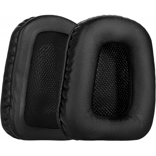 Razer Chimaera, Razer Electra 게임용 헤드폰 이어 패드, 헤드셋 이어 패드 수리 부품(검은색)용 Geekria QuickFit 단백질 가죽 교체용 이어 패드