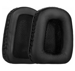 Razer Chimaera, Razer Electra 게임용 헤드폰 이어 패드, 헤드셋 이어 패드 수리 부품(검은색)용 Geekria QuickFit 단백질 가죽 교체용 이어 패드