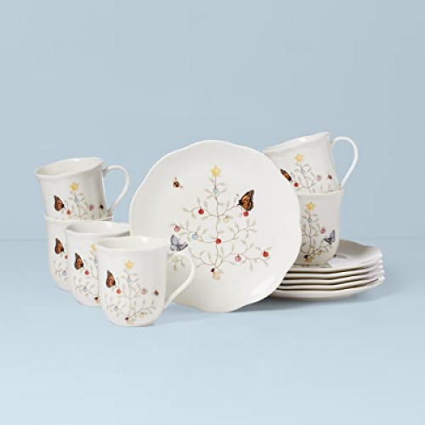 레녹스 894547 Butterfly Meadow 계절 디저트 12피스 세트