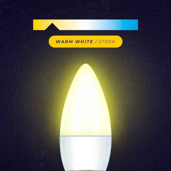 kenable [10팩] Maxim LED 6W(40Watts) 웜 화이트 SES E14 촛불 전구 009780 10개(1팩) 웜 화이트