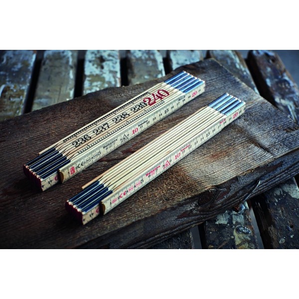 Hultafors 접는 자(길이 2.4m, 스웨덴산 자작나무, 엘라스틱 링크, 히든 링크 연결부) 480208