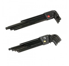 Wiha 36995 볼 엔드 육각인치 및 미터법 L 키 세트, 2팩