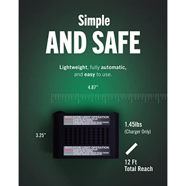 Battery Tender Plus 12V 배터리 충전기 및 유지관리자: 오토바이, ATV, UTV용 1.25 AMP Powersport 배터리 충전기 및 유지관리자 - 스마트 12V 자동 플로트 충전기 - 021-0128