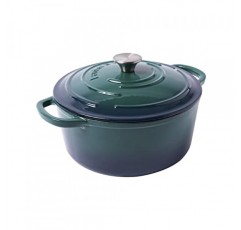 뚜껑이 있는 저장실 및 포도나무 에나멜 주철 더치 오븐 - 대형 손잡이, 돔 뚜껑, 사워도우 빵 만들기용 더치 오븐 – 5.7QT/5.4L - (Bondi)