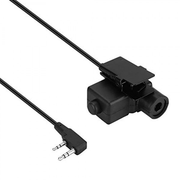 PUSOKEI U94 PTT 시스템 케이블, 2핀 7.0mm 플러그 푸시 투 토크 U94 유형 헤드셋 PTT 전술 소음 감소 케이블, TYT F8, BAOFENG UV5R, MML UV100용