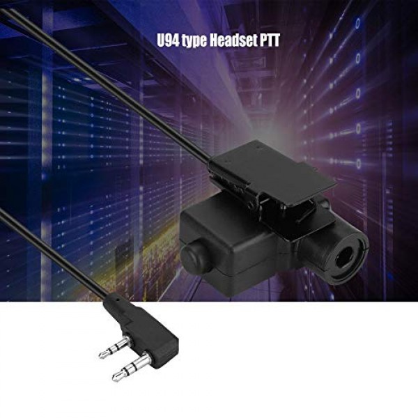 PUSOKEI U94 PTT 시스템 케이블, 2핀 7.0mm 플러그 푸시 투 토크 U94 유형 헤드셋 PTT 전술 소음 감소 케이블, TYT F8, BAOFENG UV5R, MML UV100용
