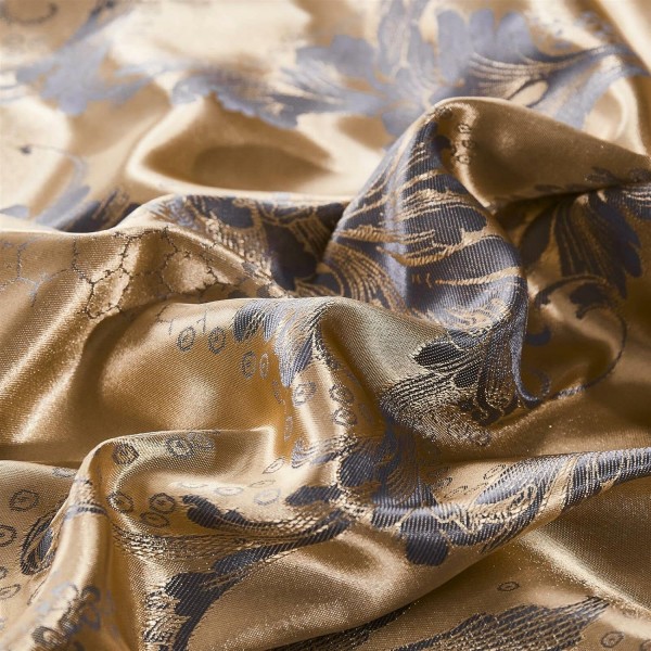 Baijinbai 침대 린넨 새틴 자카드 플로랄 패턴 자수 이불 커버 3피스 및 베개 커버 2개 극세사 새틴 Luxus 지퍼 클로저가 있는 뒤집을 수 있는 침구 세트(브라운, 200cm x 200cm+