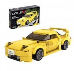 CaDA 이니셜 D Mazda RX7-FD 장난감 자동차 조립 세트, 공식 공인 수집용 모델 자동차 장난감 빌딩 블록, 벽돌 장난감 자동차 애호가를 위한 스피드 레이싱 자동차 선물 어