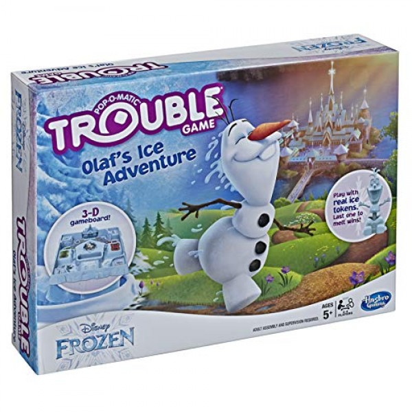 Hasbro 게임 트러블 게임 Olaf's Ice Adventure