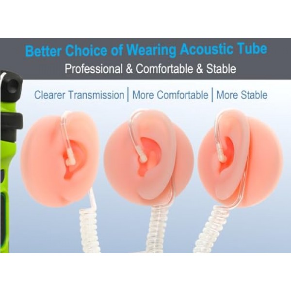 양방향 라디오 어쿠스틱 튜브 이어폰용 commountain 이어몰드, 워키토키 코일 튜브 헤드셋용 이어버드, 실리콘 이어플러그 인서트, Motorola Kenwood Baofeng 이어폰 등과 호환 
