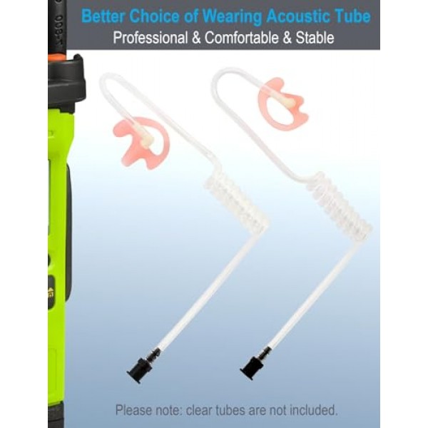 양방향 라디오 어쿠스틱 튜브 이어폰용 commountain 이어몰드, 워키토키 코일 튜브 헤드셋용 이어버드, 실리콘 이어플러그 인서트, Motorola Kenwood Baofeng 이어폰 등과 호환 