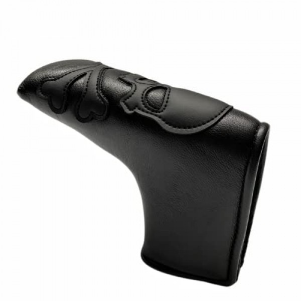 스컬 마그네틱 골프 퍼터 커버 헤드커버 블레이드 퍼터 헤드 커버(블랙)는 Scotty Cameron Newport, Odyssey, Ping 퍼터 너비 1.57