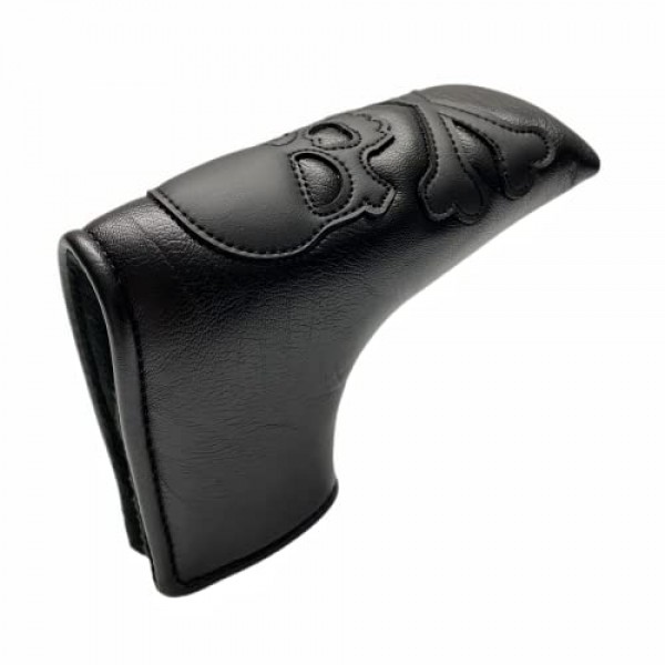 스컬 마그네틱 골프 퍼터 커버 헤드커버 블레이드 퍼터 헤드 커버(블랙)는 Scotty Cameron Newport, Odyssey, Ping 퍼터 너비 1.57