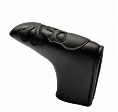 스컬 마그네틱 골프 퍼터 커버 헤드커버 블레이드 퍼터 헤드 커버(블랙)는 Scotty Cameron Newport, Odyssey, Ping 퍼터 너비 1.57